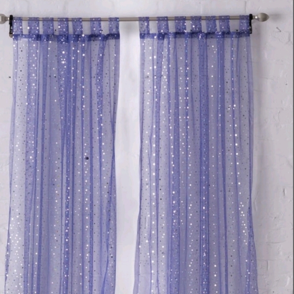 Accents Purple Sheer Sparkle Curtains Poshmark